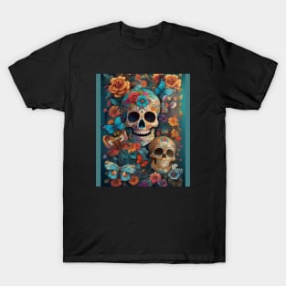 Enchanting Sugar Skull Art: Celebrating Day of the Dead T-Shirt